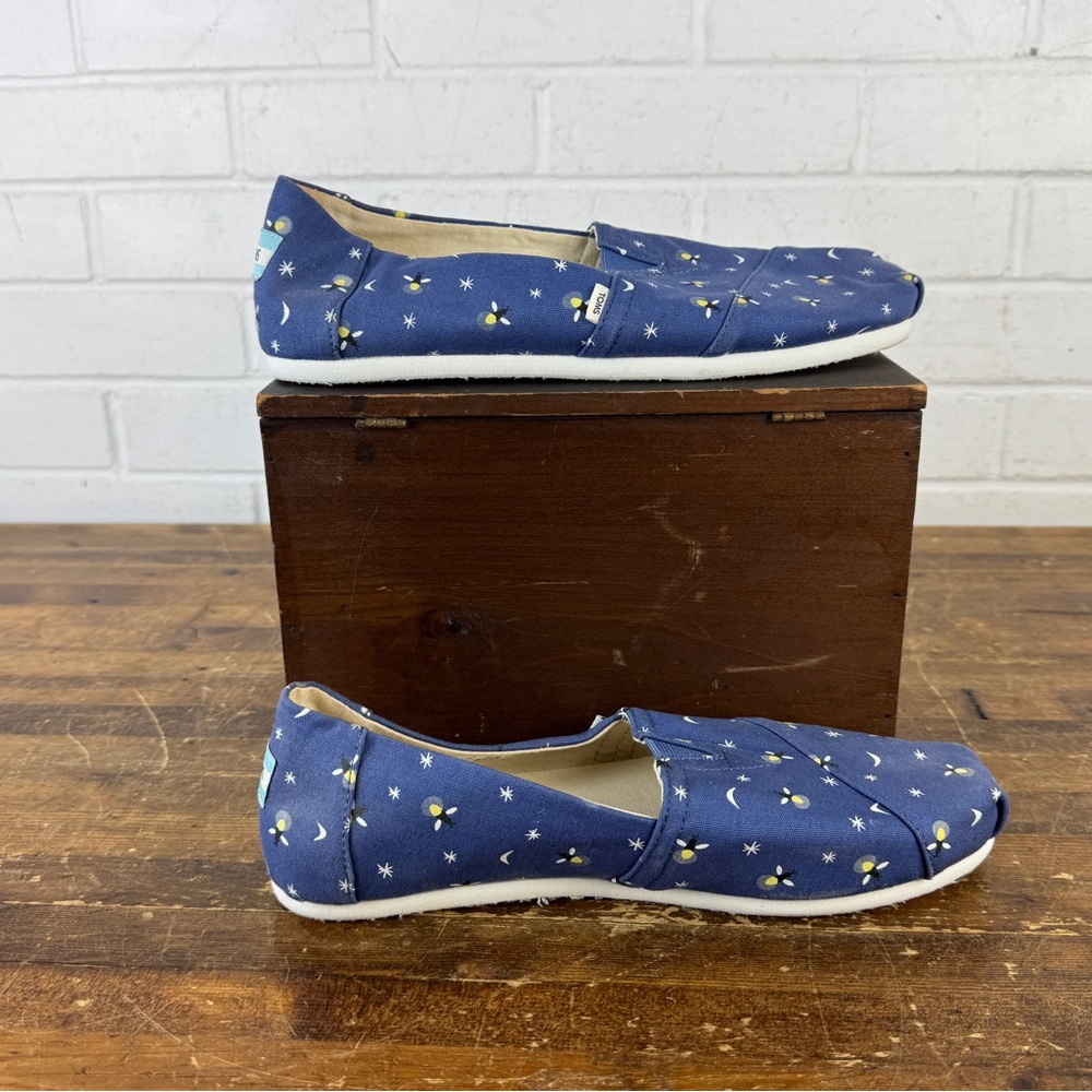 Toms Blue Glow In The Dark Firefly Alpargatas women’s Size 9.5 US - Picture 4 of 11